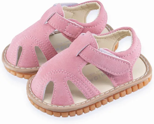 Miniatura 4 de WILLFUN Sandalias chirriantes de verano para bebé, niño, niña, suela de goma de primera calidad, puntera cerrada, antideslizantes, zapatos