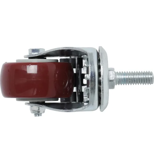 Miniatura 7 de Finnhomy Ruedas giratorias de 2 pulgadas, ruedas de vástago roscado resistentes de 3/8 a 16 x 1 con freno, juego de 4 ruedas de poliuretano de alta