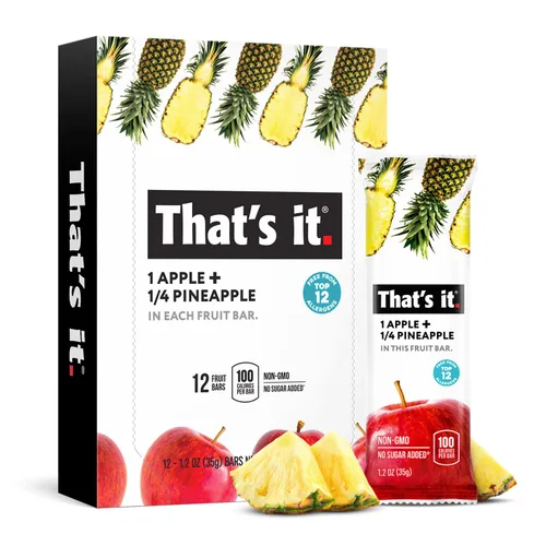 Miniatura 9 de That's it. Manzana+Mango+Chili 100% Natural Gran Sabor Barra de Fruta Seca Real, Vegana, Sin Gluten, Paleo, Kosher, Sin OMG, Sin Conservantes, Sin
