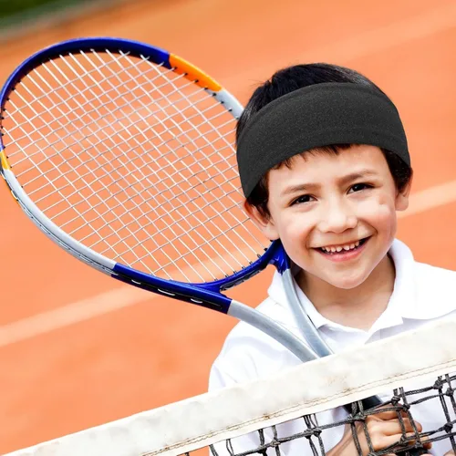 Miniatura 13 de JOYOYO Diademas deportivas transpirables para niños y niñas que absorben la humedad, banda elástica para el pelo para niños pequeños y adolescentes