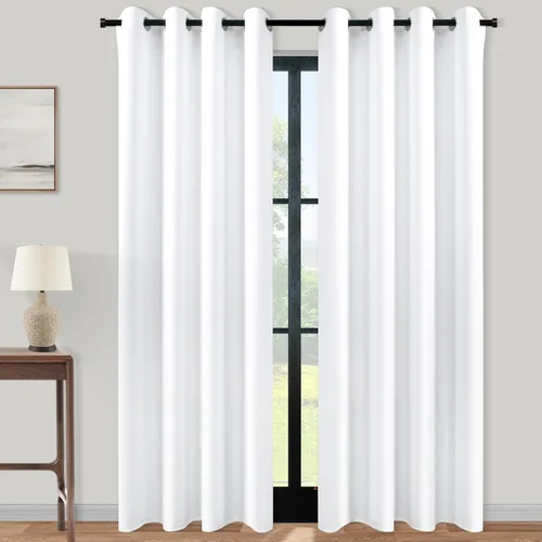 Miniatura 229 de Cortinas opacas de 72 pulgadas extra anchas para dormitorio, puerta corrediza de vidrio y patio, 2 paneles con ojales para oscurecer ventana grande