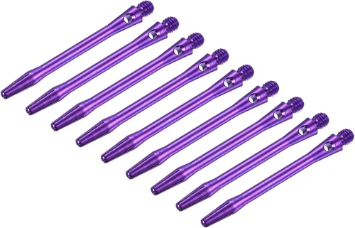 PATIKIL Eje de dardo, rosca mediana 2BA de aluminio Dart Tallos de dardo Accesorios de lanzamiento de montaje para punta de acero Púrpura