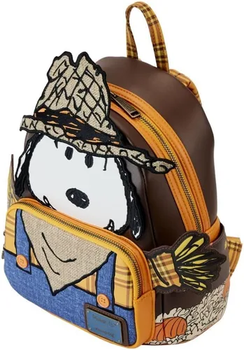 Miniatura 3 de Loungefly Mini mochila de espantapájaros Snoopy Peanuts, Marrón, Mini mochila