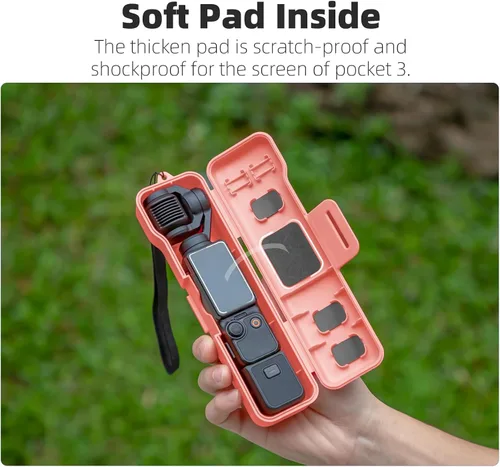 Miniatura 6 de Funda protectora con cordón compatible con Osmo Pocket 3 Funda de protección completa de plástico, funda de transporte de viaje para bolsillo 3 Azul