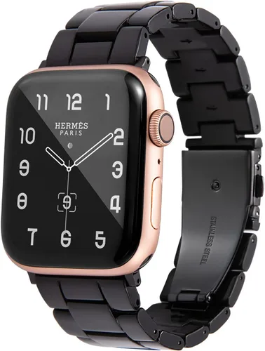 HOPO Compatible With Apple Watch Band Thin Lightweight Resin Strap Bracelet Fashion Wristband Replacement For iWatch Bands Series Ultra 11 10 9 8 7