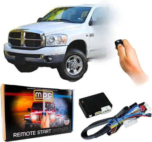 MPC Arrancador remoto activado por llavero de fábrica compatible con Dodge Ram 2500 2006-2007 - Gas/Diesel - Incluye arnés en T y soporte técnico de