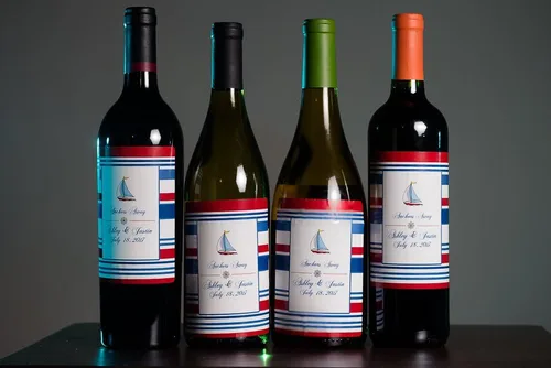 Miniatura 6 de 12 etiquetas autoadhesivas fáciles de usar para botellas de vino/cerveza de boda