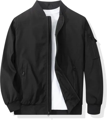 Chaqueta bomber para hombre, casual, a la moda, ligera, cortavientos al aire libre