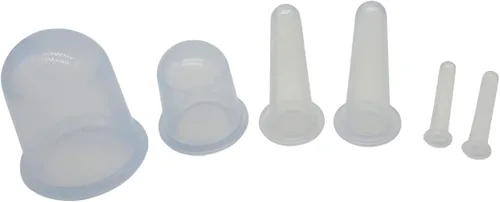 COOL & FRESH Vasos de silicona al vacío anticelulitis para masajes – Juego de 6 piezas para masajes corporales, normales corporales, faciales y de