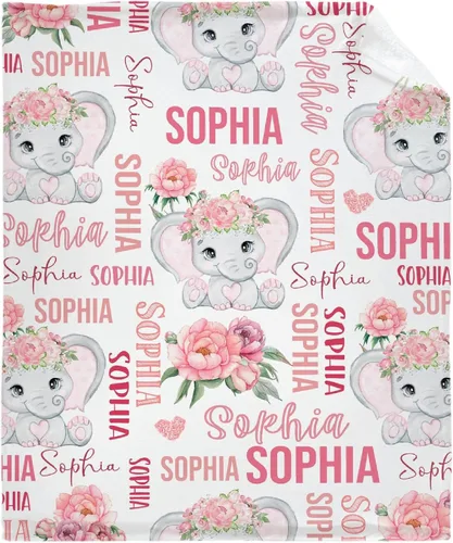 Miniatura 15 de Manta personalizada con nombre de bebé con diseño de mariposa, franela suave, mullida y cálida, manta ligera para sofá, cama, oficina, campamento