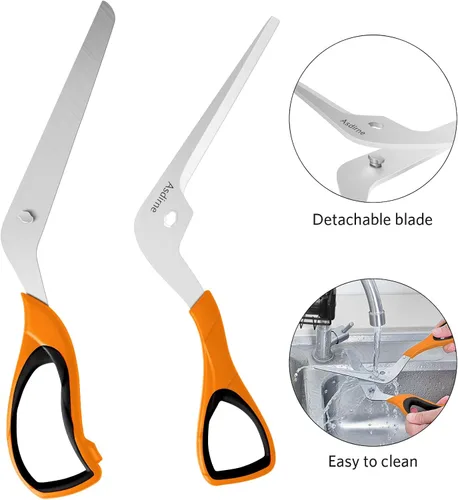 Miniatura 3 de Asdirne Tijeras para pizza, cortador de pizza con hoja afilada de acero inoxidable de grado alimenticio y mango suave, tijeras de cocina