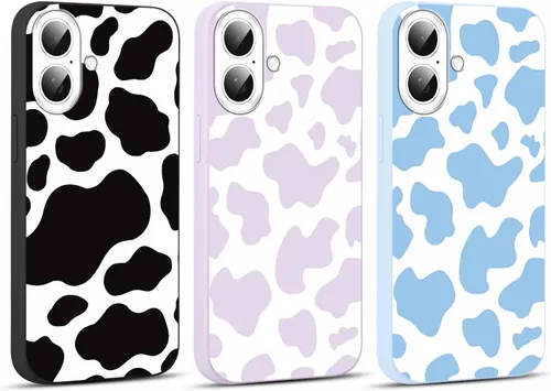 Miniatura 31 de Paquete de 3 Fundas Bonitas con Estampado de Guepardo para iPhone 13/14 de 6.1" Funda de Teléfono, Fundas de Diseño Estético de Leopardo Silicona