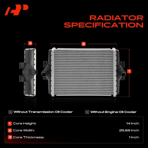 Miniatura 3 de A-Premium Radiador auxiliar de refrigeración adicional compatible con BMW 328i, 328i xDrive, 330e, 335i, 335i xDrive, 340i, 340i GT xDrive, 340i