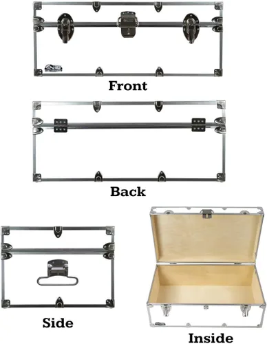 Miniatura 2 de C&N Footlockers Maletero de almacenamiento de diseño, temas de alimentos, 32 x 18 x 13.5 pulgadas, duradero y construido para durar, con cerradura