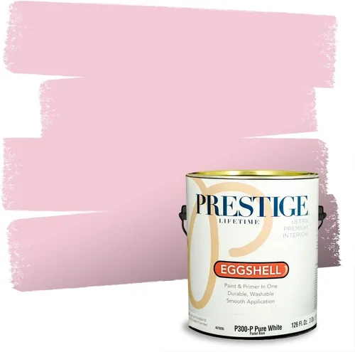 Miniatura 12 de Prestige Paints E100-T-SW6591 Pintura exterior e imprimación en uno, 1 galón, plano, combinación comparable de Sherwin Williams Amaryllis, 1 galón