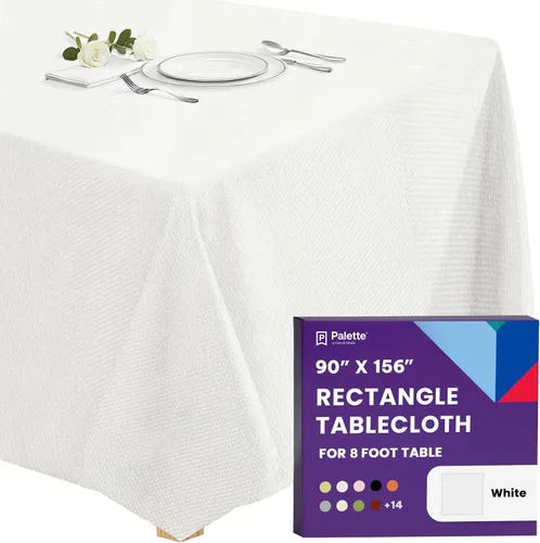 Miniatura 78 de Gee Di Moda - Mantel rectangular de 60 x 84 pulgadas – Mantel rectangular de poliéster lavable para mesa de 5 pies