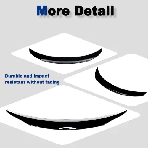 Miniatura 6 de Trunk Spoiler Compatible with 2015-2021 Mercedes C Class W205 Sedan Rear Boot Lid Highkick Wing Lip Factory Outlet (ABS)