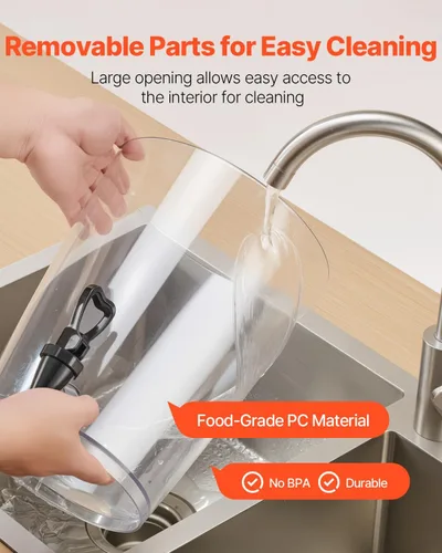 Miniatura 6 de VEVOR Dispensador de bebidas, dispensador de bebidas de 2.1 galones para fiestas, dispensador de jugo de acero inoxidable + plástico con cámara