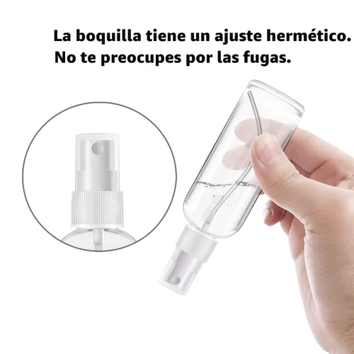 Miniatura 3 de ZEROFIRE Paquete de 2 botellas de spray de 1 onza de plástico transparente vacío recargable mini Spritzer para viajes, limpieza, jardinería, cuidado