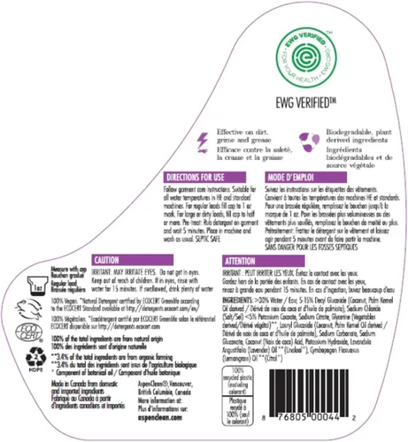 Miniatura 6 de AspenClean Detergente natural para ropa lavanda y citronela, 100% natural, orgánico, detergente líquido HE para ropa, vegano, libre de crueldad