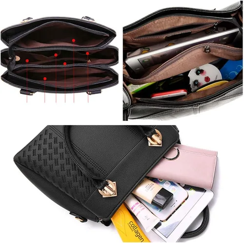 Miniatura 7 de Bolso de mano con asa superior para mujer, bolso de cuero PU