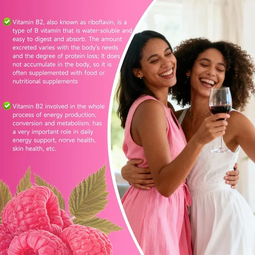 Miniatura 6 de Gomitas de vitamina B2 con riboflavina de 400 mg con magnesio para niños y adultos, gomitas B2 para apoyo del sistema nervioso y salud de la piel