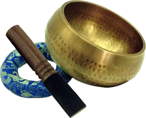 Miniatura 8 de Juego de cuencos tibetanos martillados a mano de grado de meditación de 5.90 pulgadas, de calidad profesional, de 2.2 libras, con sonido tibetano