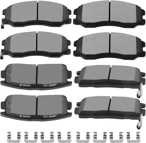 Miniatura 24 de SCITOO - Juego de pastillas de freno de cerámica, 8 pastillas de freno para BMW 740i 1995, 1997-2001, BMW 740i, 1995-2001 para BMW 740iL, 2000-2003