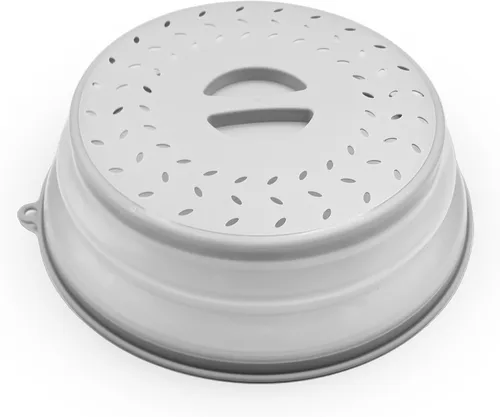 Miniatura 7 de Cubierta para salpicaduras de microondas de 10.5 pulgadas, cubierta plegable de silicona para salpicaduras de alimentos, cubre el plato y el plato