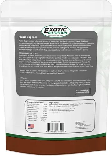 Miniatura 2 de Exotic Nutrition Alimento para perros de la pradera, dieta básica nutricionalmente completa para perros adultos de la pradera, alimento