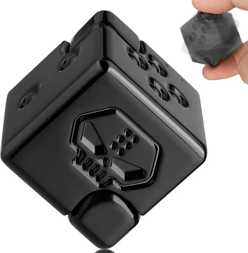 Cubo infinito de dados para la ansiedad, juguete giratorio para niños y adultos, juguete de bloque de ansiedad transformable de metal para enfocar,