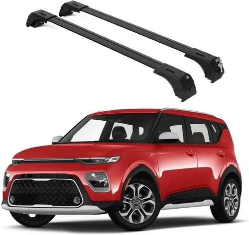 Miniatura 11 de ERKUL Barras transversales de techo para Kia Soul 2014-2019 Barras transversales de aluminio Aero mejoradas con bloqueo antirrobo para techo