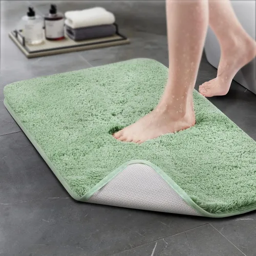 Miniatura 41 de TECHMILLY Alfombras Corredoras de Baño Super Suaves Peludas, Alfombras de Baño de Microfibra Gruesas Antideslizantes Absorbentes, Tapete de Baño
