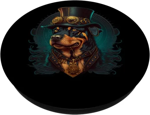 Miniatura 2 de PopGrip intercambiable Steampunk Rottweiler PopSockets