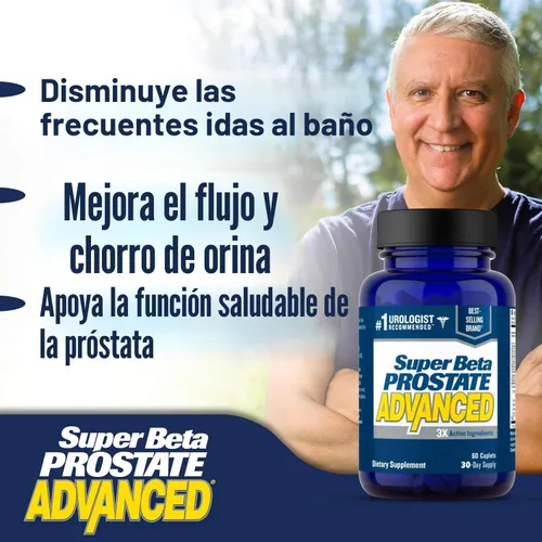 Miniatura 3 de Suplemento avanzado de próstata Super Beta para hombres: reduce los viajes al baño, promueve el sueño, apoya la salud urinaria y el vaciado