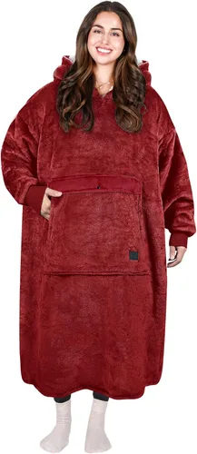 Miniatura 26 de Tirrinia Sudadera Manta de Gran Tamaño con Capucha, Mantas Sherpa Esponjosas Vestibles, Manta Sudadera Reversible y Acogedora, Regalo para Adultos #