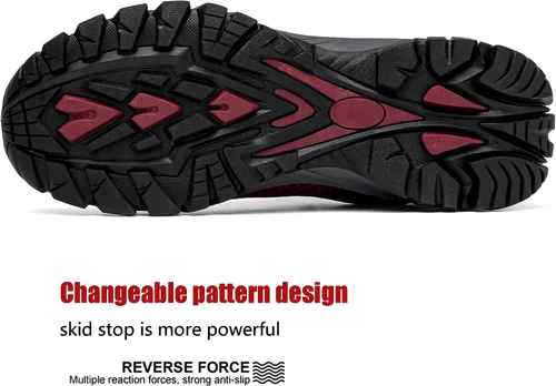 Miniatura 13 de ulogu Zapatos de senderismo impermeables para hombres y mujeres, cómodos, ligeros, antideslizantes, para caminar todo el día, para trabajar y caminar