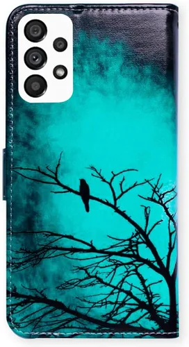 Miniatura 7 de Bcov Funda para Samsung Galaxy A53, diseño de pájaro negro y verde con tapa para teléfono con ranura para tarjeta y soporte para Samsung Galaxy A53