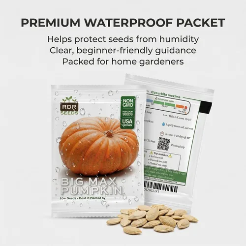 Miniatura 7 de 20 semillas de calabaza para plantar, Big Max, reliquia, sin OMG, cultivadas en EE. UU., Cultivadas en EE. UU., Cultivadas para calabazas grandes
