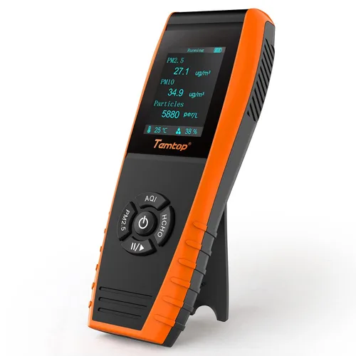 Miniatura 12 de Temtop Monitor de calidad del aire PM2.5 PM10 Contador de partículas, formaldehído, temperatura, humedad, TVOC AQI Tester para detección
