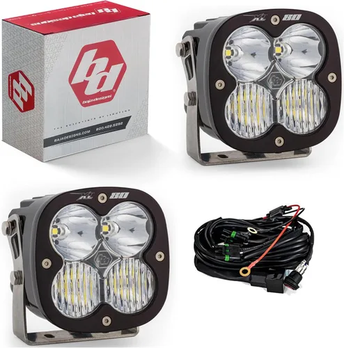 Miniatura 4 de Baja Designs XL80 - Pareja de módulos de luz LED - 2 piezas de LED con arnés de cableado (para conducción/combo; ámbar)