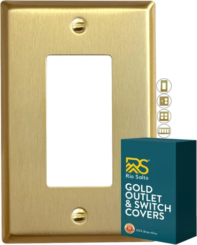 Miniatura 38 de Rio Salto Colección Signature BRAS Signature Colección de tamaño mediano de metal dorado con interruptores de palanca doble para luz de pared