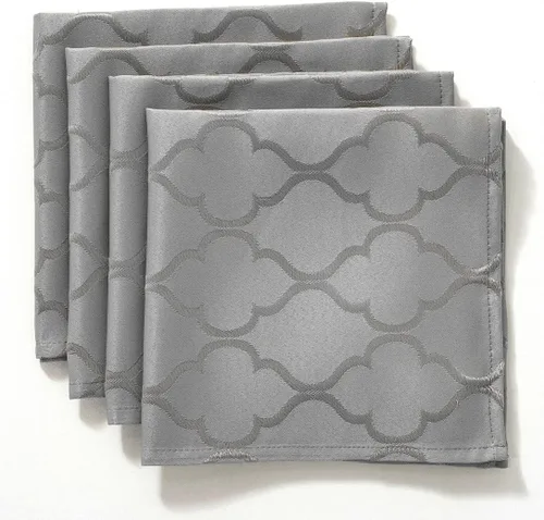 Miniatura 34 de SASTYBALE Servilletas de tela jacquard de 20 x 20 pulgadas, patrón de flores, 4 piezas, sólidas, lavables, cómodas para restaurantes, cenas