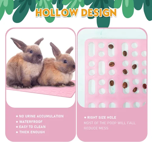 Miniatura 3 de BBTO 24 alfombrillas de plástico para jaula de conejo, almohadillas duraderas para patas de conejo, almohadillas de animales pequeños, alfombrilla