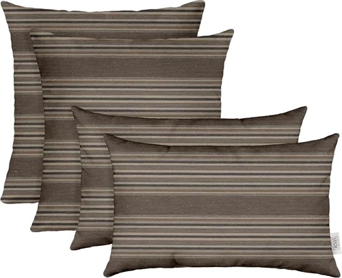 Miniatura 27 de RSH DECOR: Sunbrella Lumbar & Square Pillows Set of 4 20" x 12" & 17" x 17" Water & Fade-Resistant Fabric Outdoor Throw Pillows for Patio