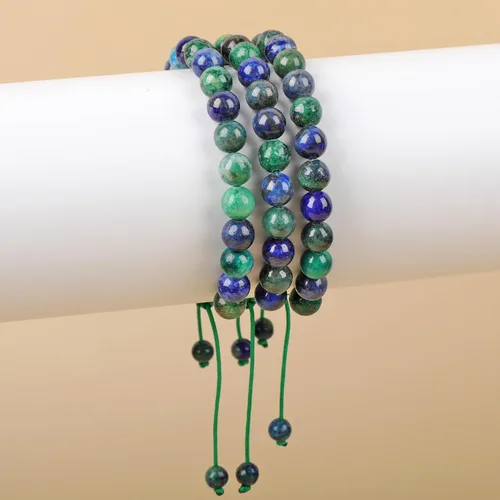 Miniatura 88 de AD Beads Pulseras de piedras preciosas unisex de 0.315 pulgadas (0.315 in), macramé curativo ajustable de 7 a 9 pulgadas Usa esta pulsera