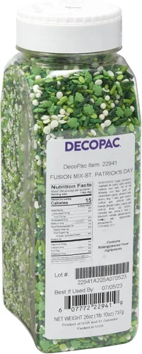 Miniatura 23 de DECOPAC Sweet Tooth Deluxe Fusion Mix, 26 onzas, chispas de caramelo en recipiente de mano, gránulos comestibles para pasteles de celebración