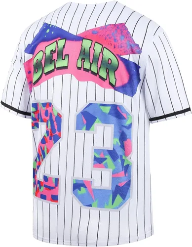 Miniatura 2 de HUEBGIAE Traje de los años 90 para mujer, ropa unisex, camiseta de béisbol Bei Air para hip hop, camiseta de fiesta de Halloween
