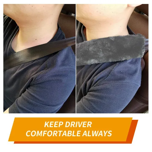 Miniatura 4 de Paquete de 4 fundas de cinturón de seguridad para niños, funda de cojín para cinturón de seguridad, almohadillas para correa de hombro para asiento