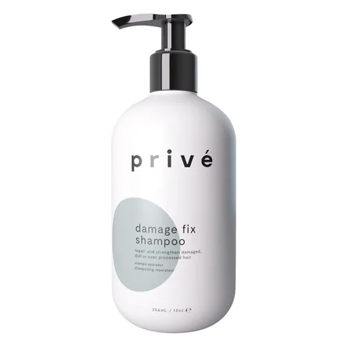 Privé Damage Fix Champú para el cabello para mujeres y hombres, champú reparador sin sulfato para cabello dañado, fórmula fortalecedora e hidratante